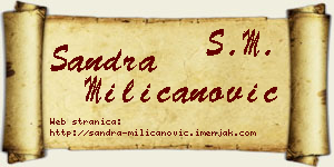 Sandra Milicanović vizit kartica